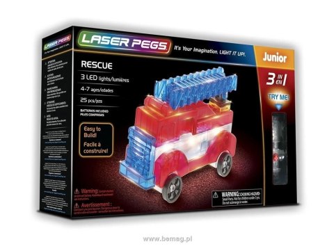 Klocki konstrukcyjne Bemag Laser Pegs 3w1 wóz ratunkowy (31012)