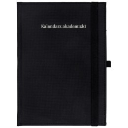 Kalendarz książkowy (terminarz) 5905031842009 Wydawnictwo Wokół Nas Piko akademicki z gumką czarny A5 (A5TA088B)