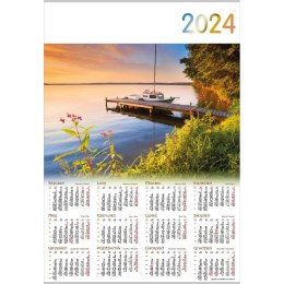 Kalendarz ścienny Lucrum ŁÓDKA plakatowy 607mm x 880mm (PL05)