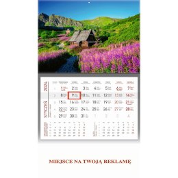 Kalendarz ścienny 5905031842191 Wydawnictwo Wokół Nas Hala Gąsienicowa kalendarz jednodzielny 302mm x 295mm (KS056)