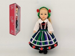 Lalka w stroju ludowym, z polskim głosem, śpiewa i mówi po polsku, twarda; Box [mm:] 380 Adar (589636)