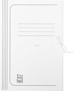 Teczka kartonowa wiązana A4 biały 250-280g [mm:] 320x220 Bigo (0001)