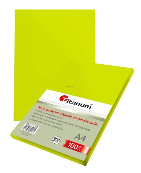 Karton do bindowania błyszczący - chromolux A4 żółty 250g Titanum