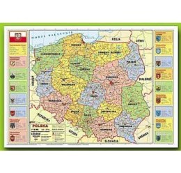Podkład na biurko Derform Polska mapa - mix [mm:] 340x500 (POPA)