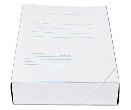 Teczka z szerokim grzbietem na gumkę Bigo box60 A4 kolor: biały (0064)