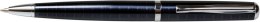 Długopis obrotowy 10B1-DC Titanum metalowy grafitowy w kratkę srebrne wykończenie niebieski wkład 0,7 mm