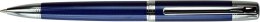 Długopis obrotowy 20KB008 Titanum metalowy niebieskie jodełkowy wzór niebieski wkład 0,7 mm
