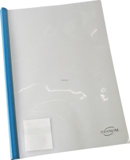 Obwoluta PP Titanum A4 50 kartek transparentna niebieska listwa (OLBL)