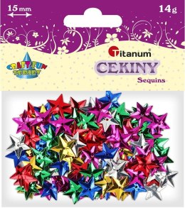 Cekiny Titanum Craft-Fun Series gwiazdki 15mm mix 14g (CG035)