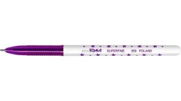 Długopis Toma gwiazdki FIOLETOWY fioletowy 0,5mm (To-059)