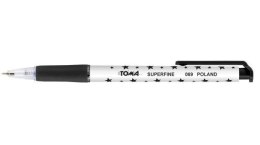 Długopis Toma czarny gwiazdki czarny 0,5mm (TO-069 3 2)