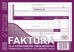Druk offsetowy Michalczyk i Prokop Faktura dla podatników zwolnionych z podatku VAT A5 80k. (203-3E)