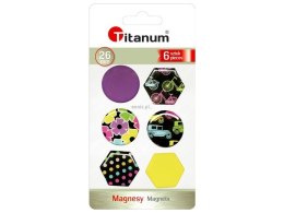 Magnes Titanum okrągłe, sześciokątne - mix [mm:] 26 (4357-2) 6 sztuk
