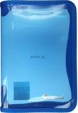 Teczka PP Titanum A5 na suwak transparentna niebieska (TZBLA5)