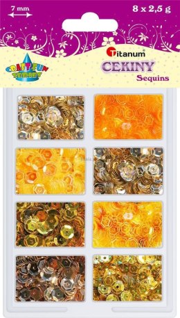 Cekiny Titanum Craft-Fun Series 8 kolorów mix 2,5g (3G8P 160163)