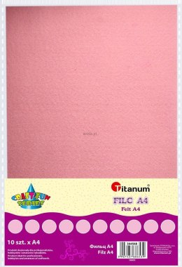 Filc Titanum Craft-Fun Series A4 kolor: różowy jasny 10 ark. (013)