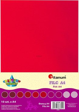 Filc Titanum Craft-Fun Series tonacja czerwona 10 ark. (345269)
