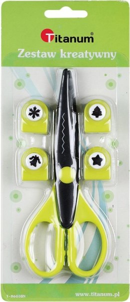 Nożyczki Titanum Craft-Fun Series Boże Narodzenie nożyczki i dziurkacze kreatywne 16,5cm (340302)