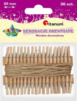 Ozdoba drewniana Titanum Craft-Fun Series klamerki ze sznurkiem (PJ497)