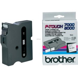 Taśma do drukarki etykiet Brother 24mm białe tło/czarny nadruk 8m (tx251)