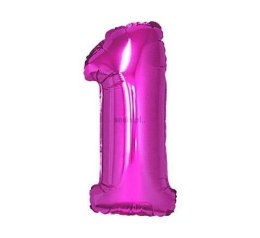 Balon foliowy Godan cyfra 1 różowy 35 cm (FG-C35R1)
