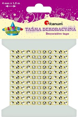 Taśma ozdobna Titanum Craft-Fun Series z kryształkami 4mm żółta 1,5m (0,4x150cm)