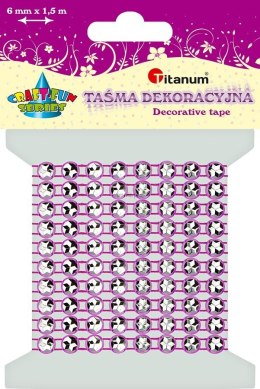Taśma ozdobna Titanum Craft-Fun Series z kryształkami 4mm biskupi 1,5m (0,5x150cm)