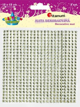 Taśma ozdobna Titanum Craft-Fun Series mata 12x12cm z kryształkami złota (PJ651)
