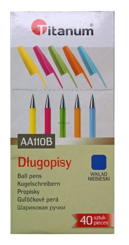 Długopis Titanum Neon niebieski 0,7mm (AA110B)