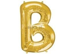 Balon foliowy Amscan balon mini literka b złota 16cal (3301401)