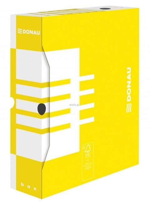 Pudło archiwizacyjne A4 żółty karton [mm:] 80x340x 297 Donau (660301FSC-11)