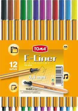 Cienkopis Toma F-Liner 12 kolorów (344 98)