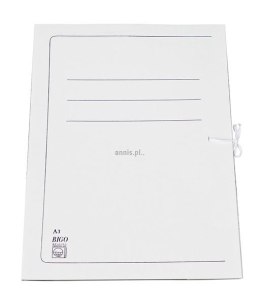 Teczka kartonowa wiązana A3 biały 250g Bigo (0050)