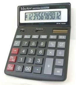 Kalkulator na biurko Vector (KAV DK-206BLK/GR)