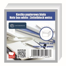 Kostka papierowa Interdruk - biały [mm:] 85x85x 35 (KOSPAP)