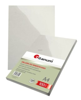 Okładki do bindowania Titanum 200 mic A4 transparentne 100 szt.