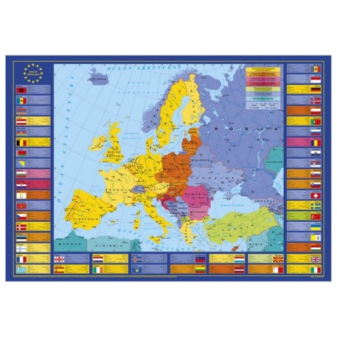 Podkład na biurko Unia Europejska tektura pokryta folią [mm:] 490x340 Derform (POUE)