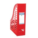Pojemnik na dokumenty pionowy A4 czerwony polipropylen PP [mm:] 5x245x 315 Donau (7464001PL-04)