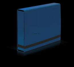 Teczka z szerokim grzbietem na gumkę CARIBIC BOX A4 niebieski VauPe (341/03)