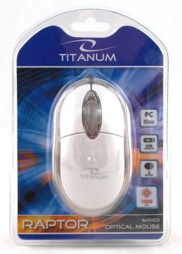 Mysz Titanum Raptor - biały (TM102W)