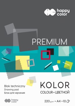 Blok techniczny Happy Color Premium A4 kolorowy 220g 10k [mm:] 210x297