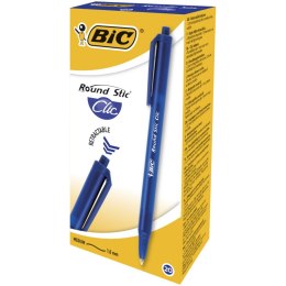 Długopis olejowy Bic Round Stic Clic niebieski 0,4mm (926376)