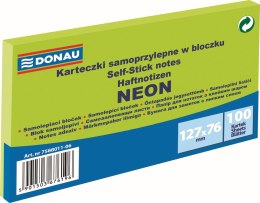 Notes samoprzylepny Donau Neon zielony 100k [mm:] 127x76 (7588011-06)