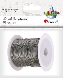 Drucik florystyczny Titanum Craft-Fun Series 0,45mm x 30m srebrny (PJ499)