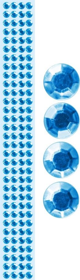 Taśma ozdobna Titanum Craft-Fun Series samoprzylepna z kryształkami 12mm niebieska 1m (TZ022-1)