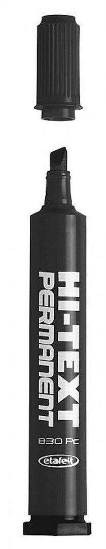 Marker permanentny Fibracolor HI-TEXT, czarny 4,5mm ścięta końcówka