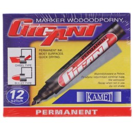 Marker permanentny Kamet permanent GIGANT, czerwony 1,0-5,0mm ścięta końcówka (K-1065)