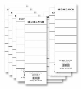 Etykiety opisowe do segregatora Warta NALEPKA NA SEGREGATOR - biały [mm:] 60x190 (350-008)