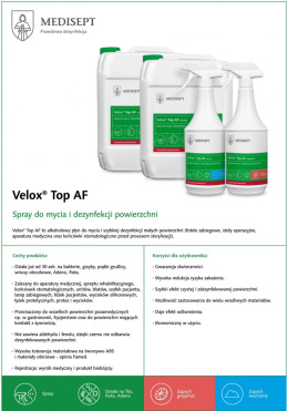 Medisept Velox TOP AF dezynfekcja i mycie powierzchni 1 l. spray