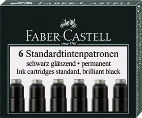 Naboje krótkie Faber Castell czarny (fc185507)